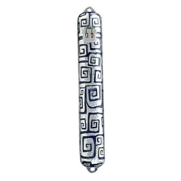 Modern Greek Key Mezuzah